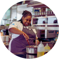 Disabled person chef