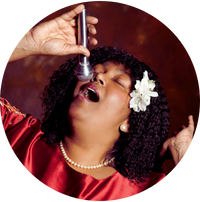 Disabled person singing