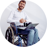 Disabled person working