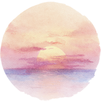 Watercolour Sunset by sarah Kintsugi